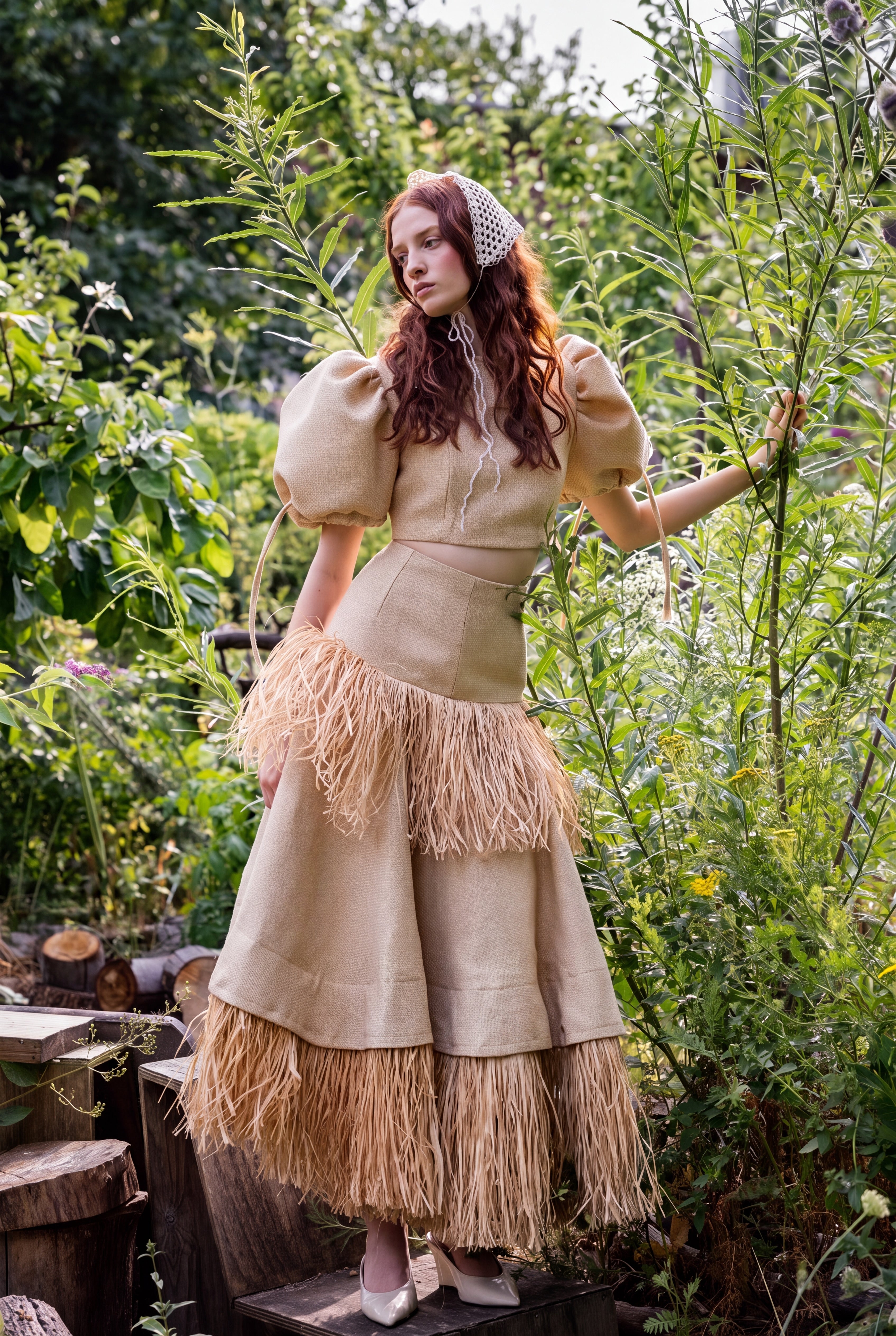 The Raffia Set. ESCAPIST GARDEN SS27, MARIE-LOUISE MÜLLER. Photography: Tanja Tremel.