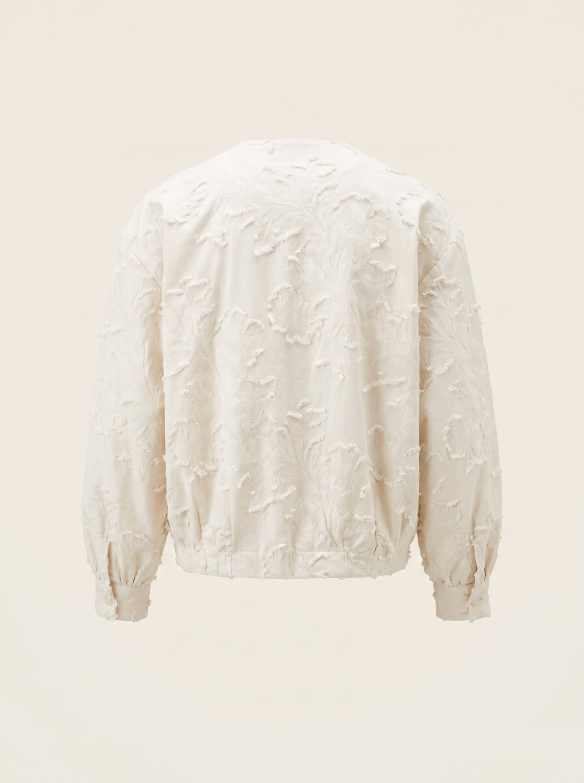 The Pleated Bomber, back view. ESCAPIST GARDEN SS27. MARIE-LOUISE MÜLLER.