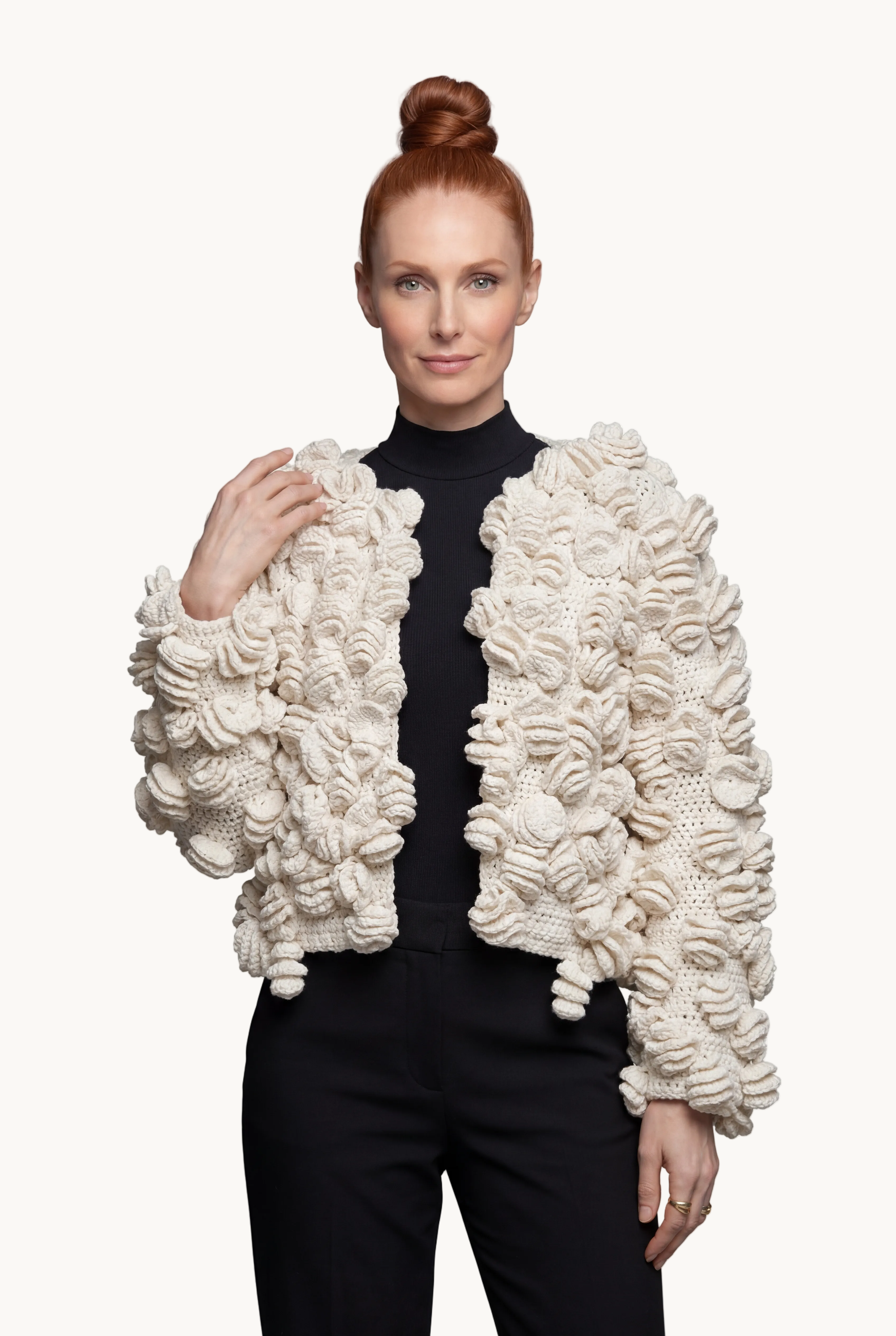 Ruffle Jacket by Marie-Louise Muller, front view