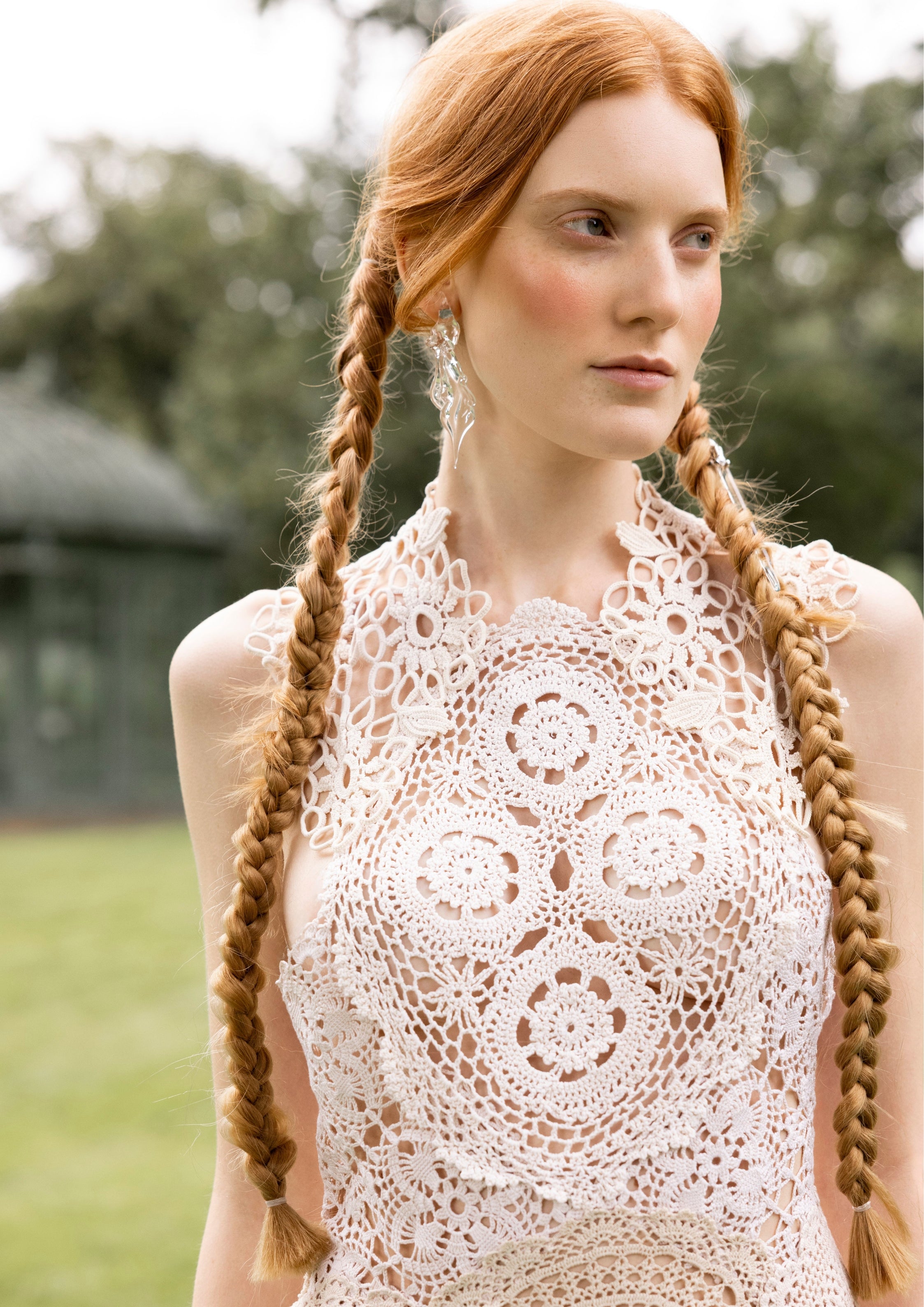 doily dress upcycling lookbook model photoshoot slow fashion design berlin Marie-Louise Müller