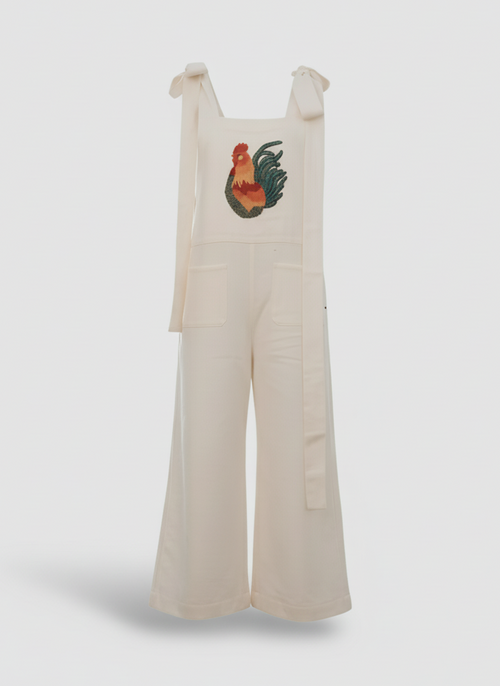 Marie-Louise Müller Dungaree Rooster Embroidery — available for 7-day rental