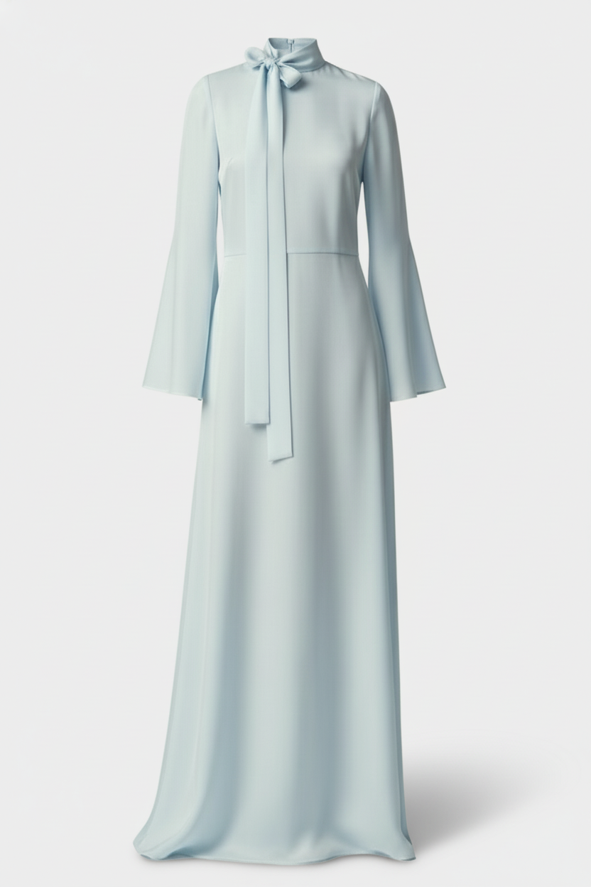 Silk Dress Light Blue Elsa