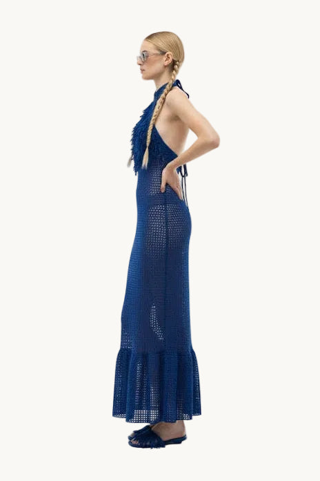 Sardine Dress, detail view showing crochet, crocheted handwork